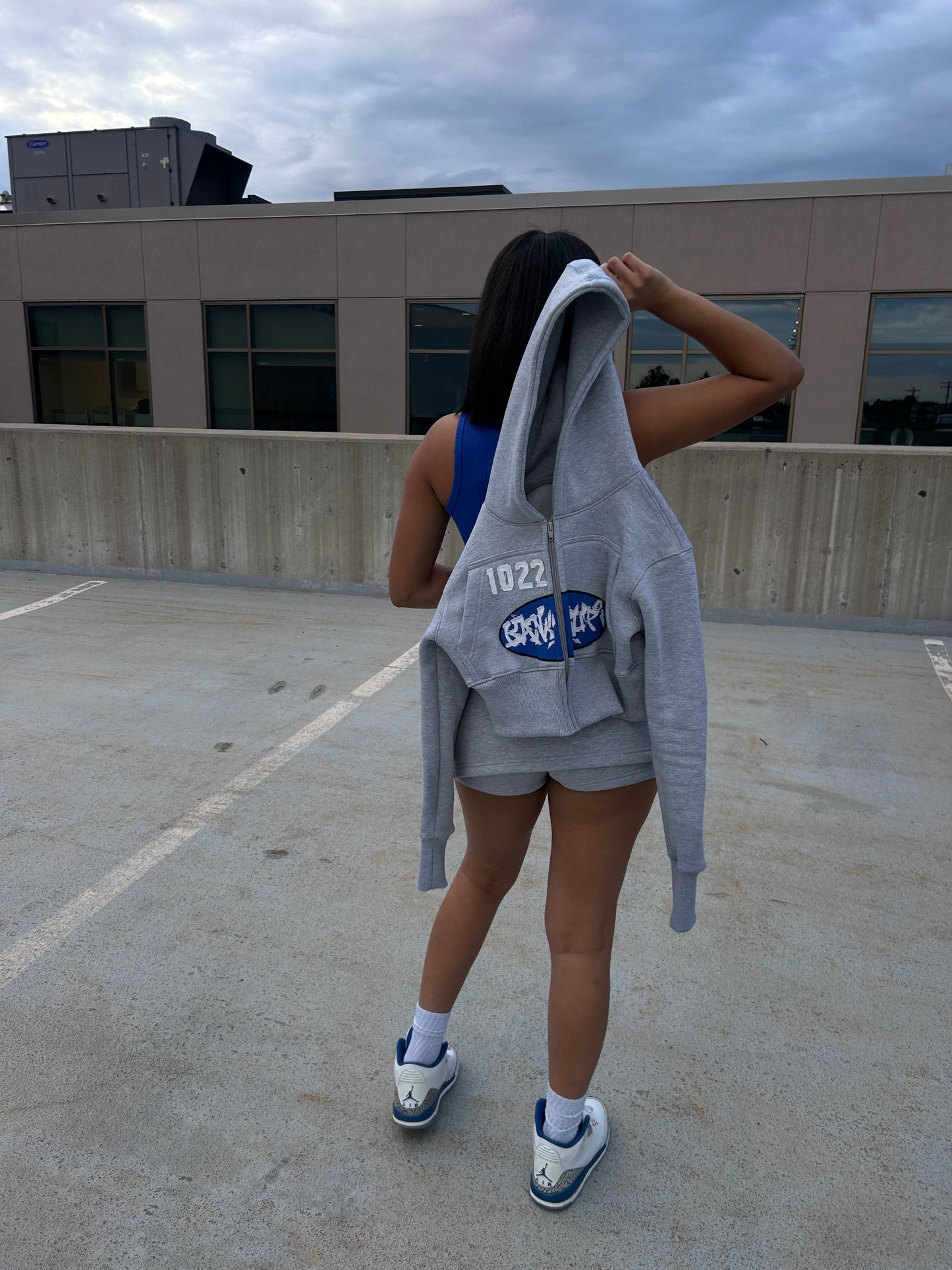 Gray skort set