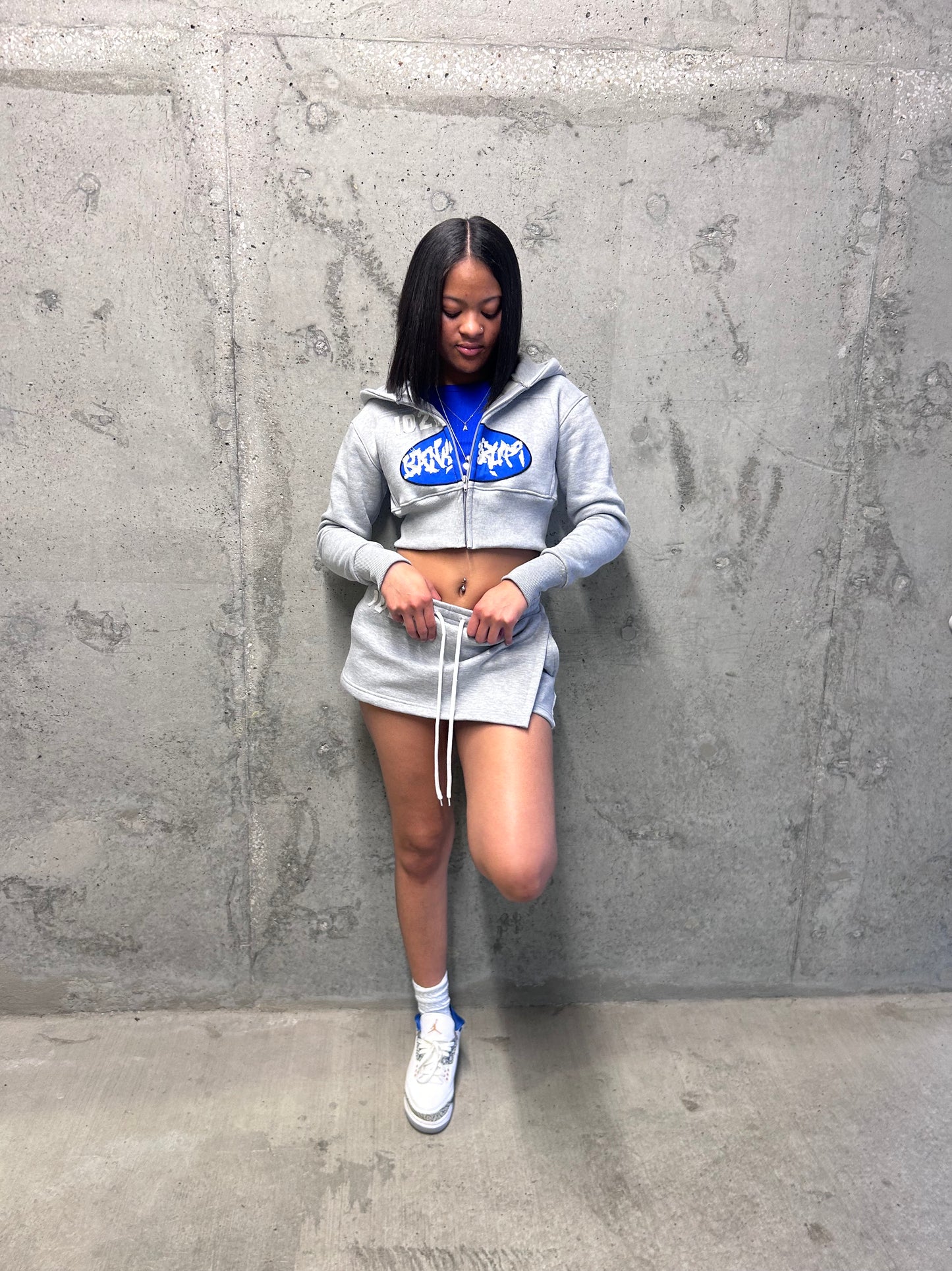 Gray skort set