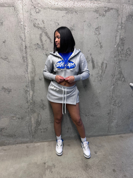 Gray skort set