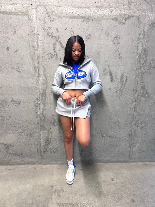 Gray skort set